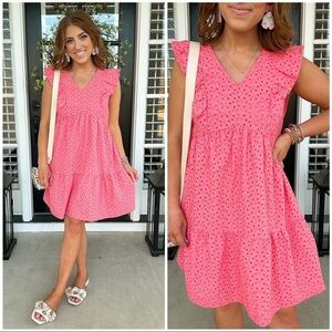 Pink Eyelet Dress
